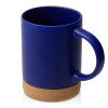Кружка 450 мл с пробковым дном с крышкой "Корк & Бон", глубокий синий