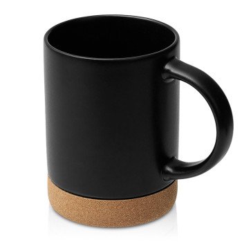 Кружка 450 мл с пробковым дном "Корк & Бон", черный