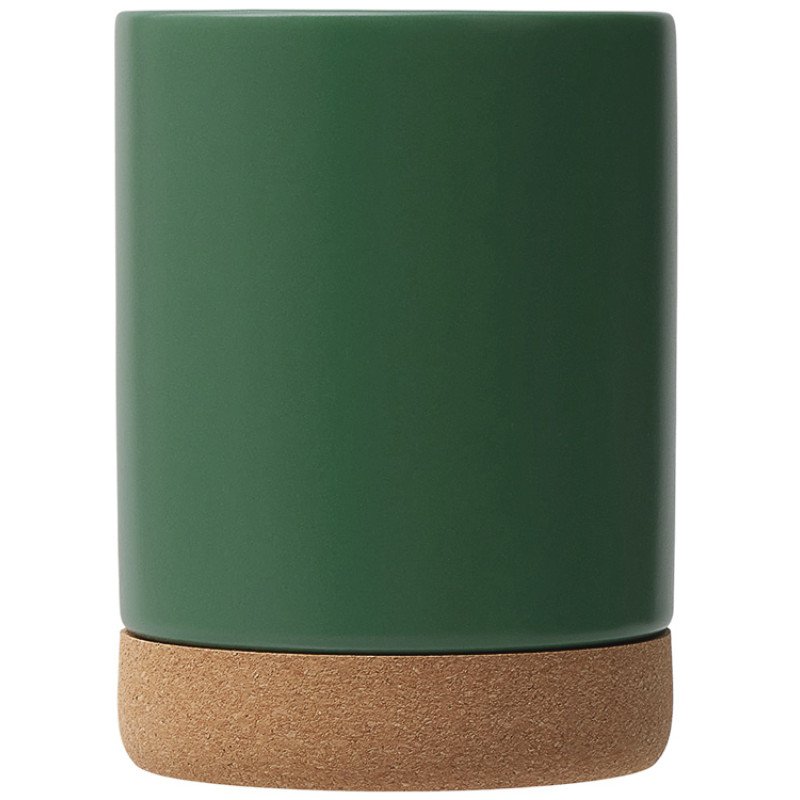 Кружка 450 мл с пробковым дном "Корк & Бон", глубокий зеленый