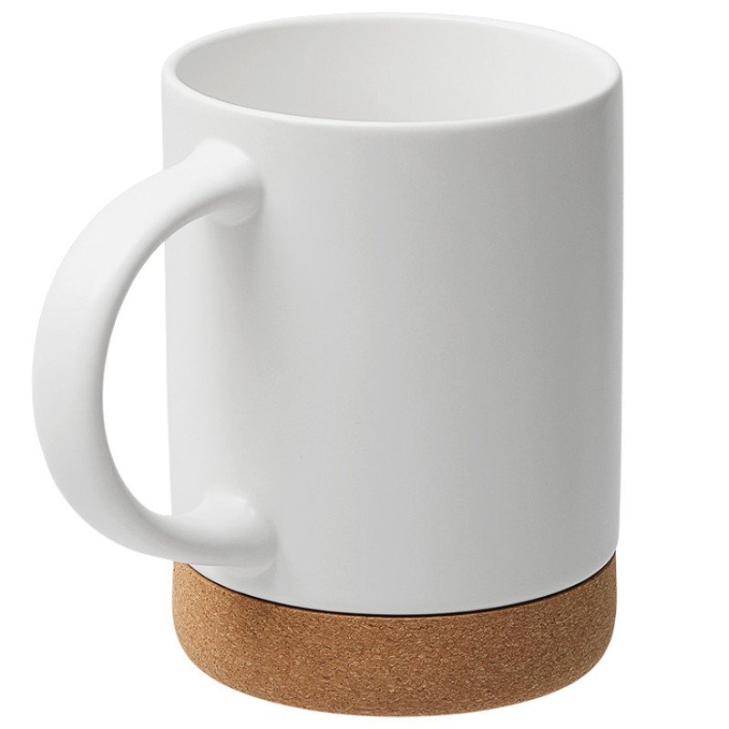 Кружка 450 мл с пробковым дном "Корк & Бон", белый
