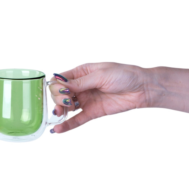 Цветная кружка Ubud с двойными стенками, зеленый