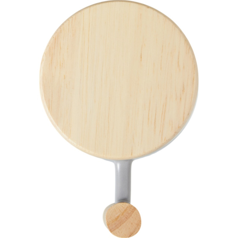 Кружка с ручкой и крышкой из каучукового дерева Jeny, серый