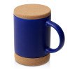 Кружка 450 мл с пробковым дном с крышкой "Корк & Бон", глубокий синий