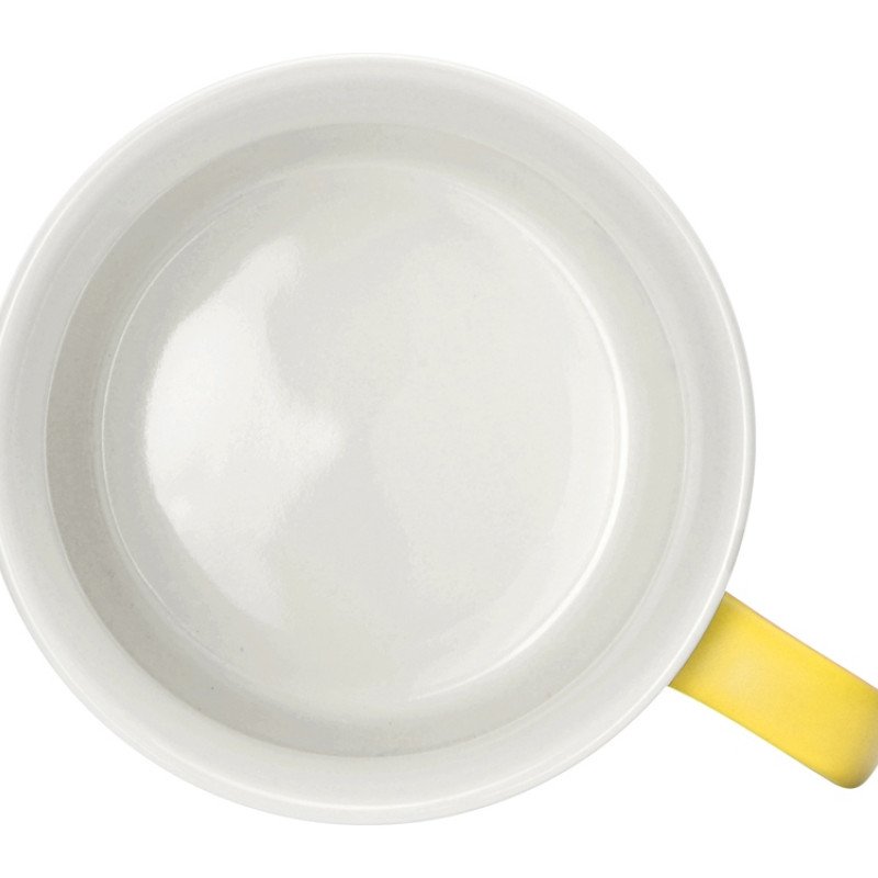 Матовая кружка Nancy 360 мл цветная снаружи, белая внутри, желтый