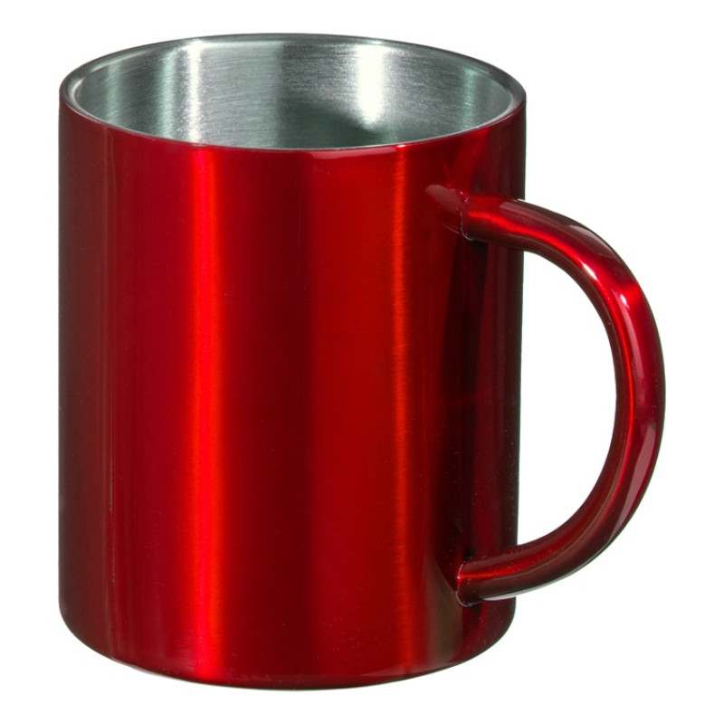 Стальная кружка с двойными стенками "Altai", красный (P)