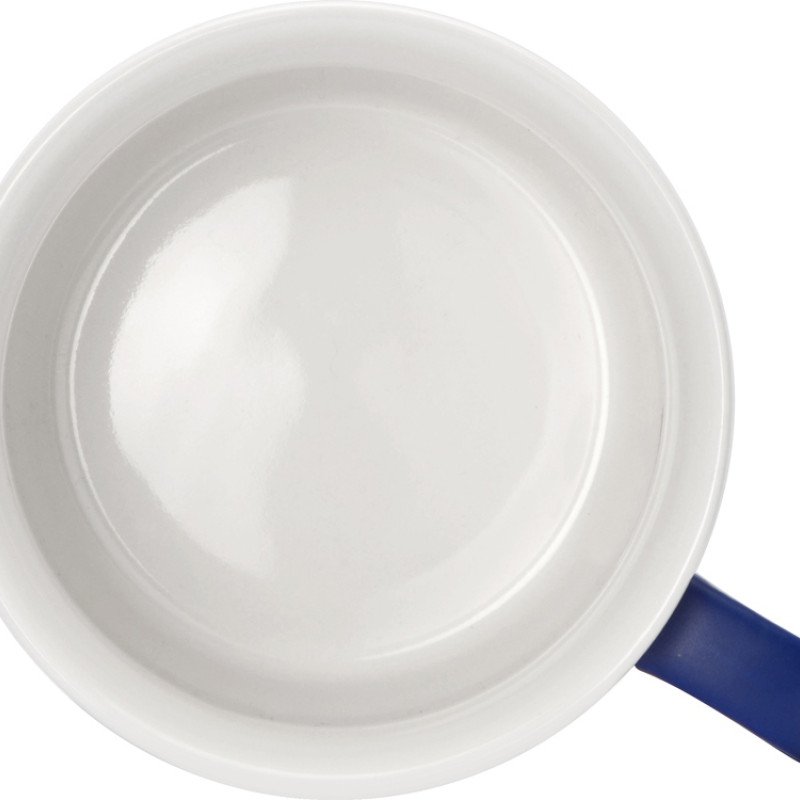 Матовая кружка Nancy 360 мл цветная снаружи, белая внутри, синий