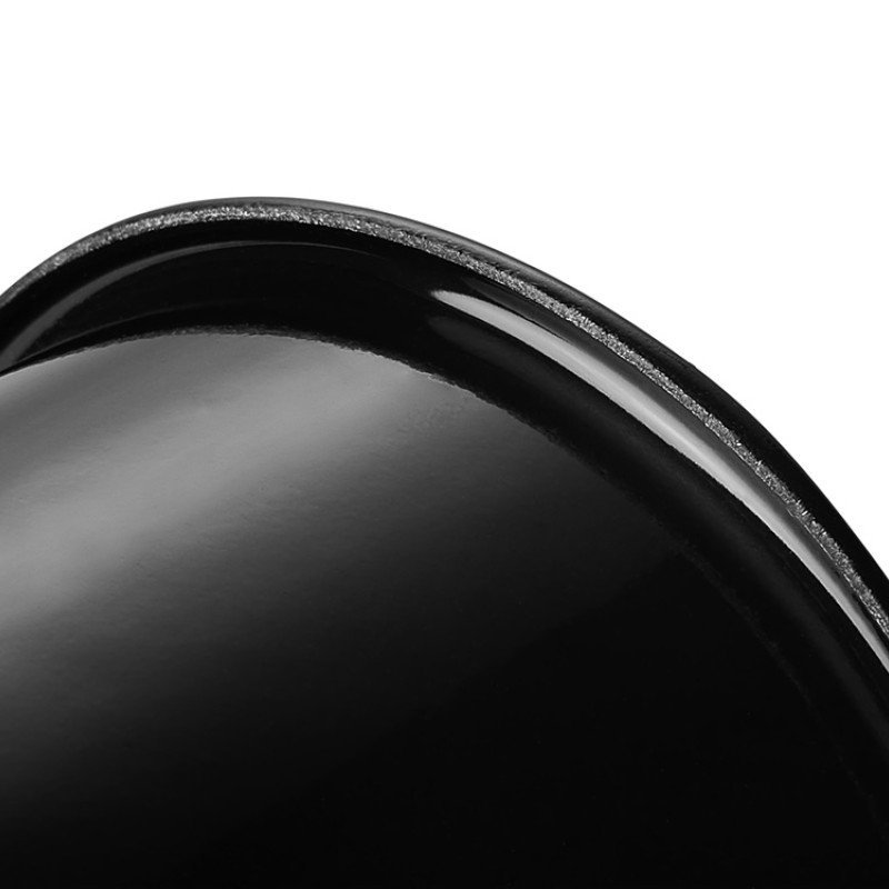 Кружка эмалированная с ободком, черная