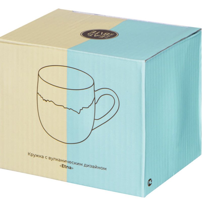 Кружка с вулканическим эффектом по краю Etna, 440 мл, бежевый