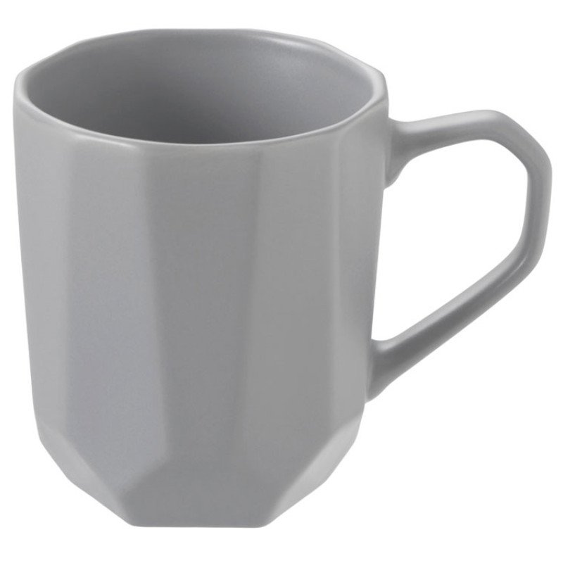 Кружка с гранями Amery, 310мл, серый матовый