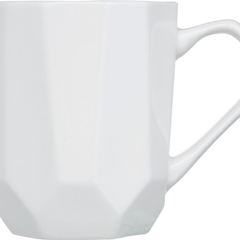 Кружка с гранями Amery, 310мл, белый глянцевый