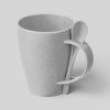 Пшеничная кружка Nina с ложкой, 300ml, серый Cool grey 7C Пшеничная кружка Nina с ложкой, 300ml, серый Cool grey 7C