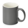 Матовая кружка Марко базовой формы, цветная снаружи, белая внутри, серый