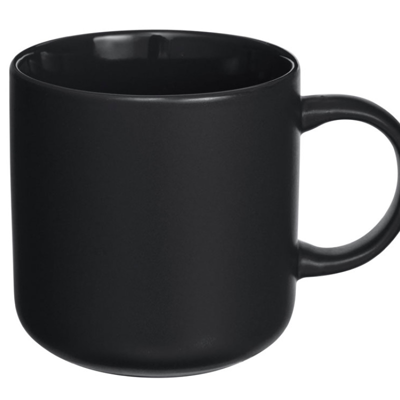 Кружка матовая Rita, 410мл, черный