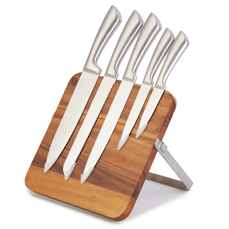 Набор ножей на магнитной подставке "Терон"