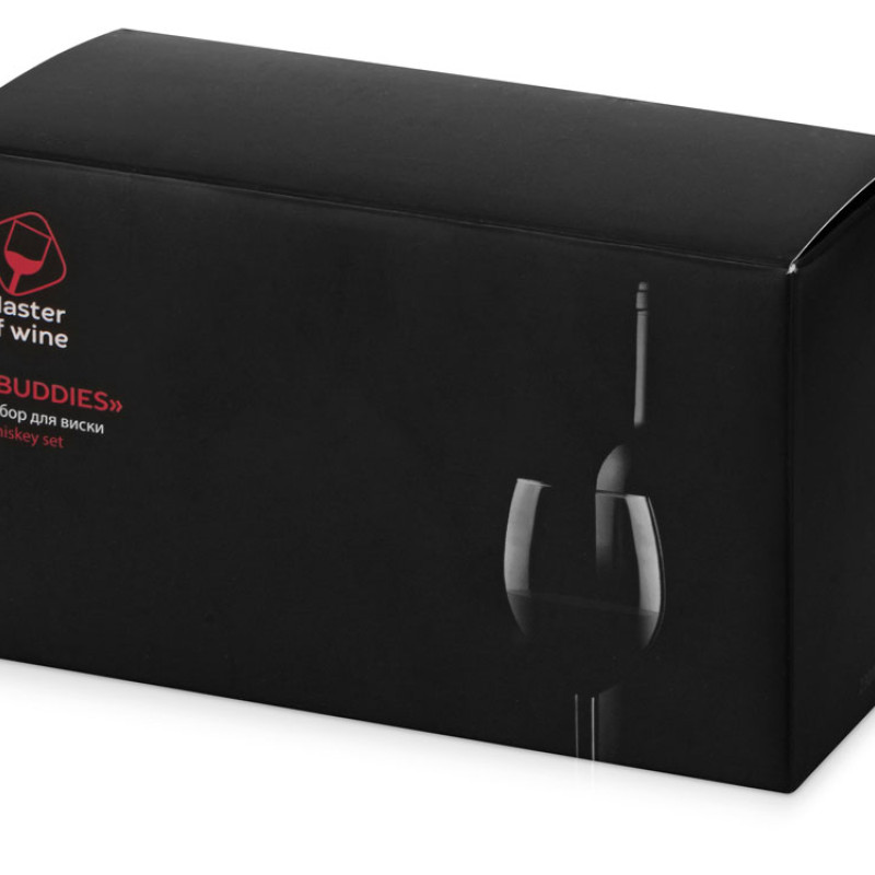 Набор для виски Buddies: 2 бокала, 6 камней, мешочек, коробка