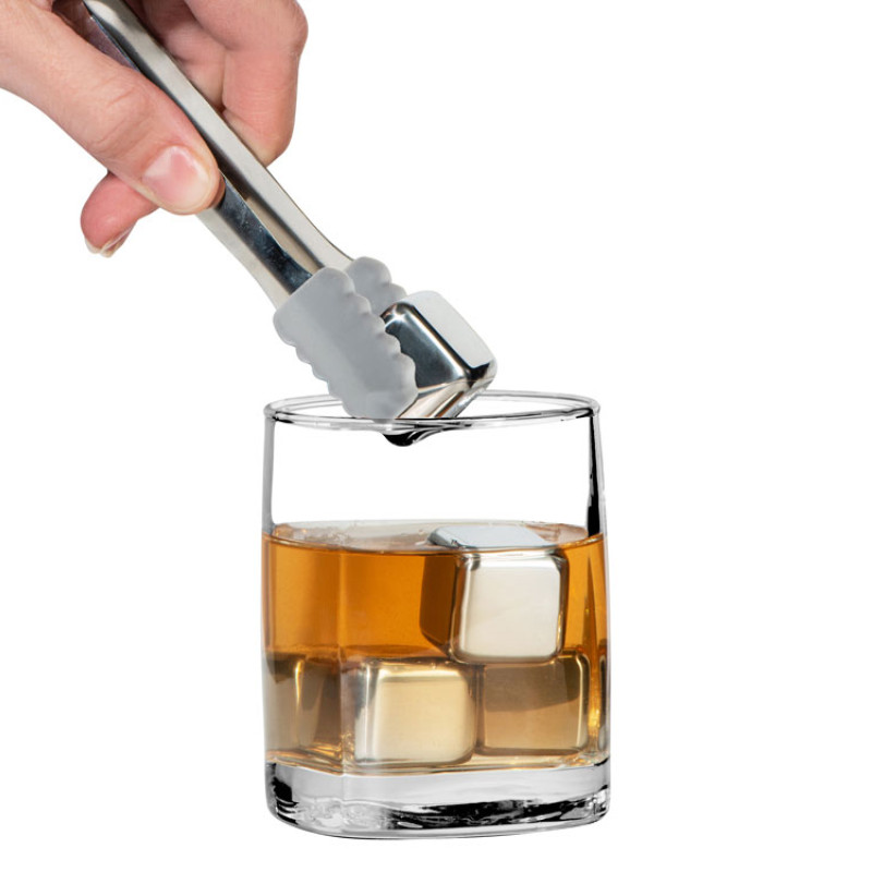 Набор для виски Skye со стальными охлаждающими камнями, щипцами, мешочком в коробке, кашированной картоном