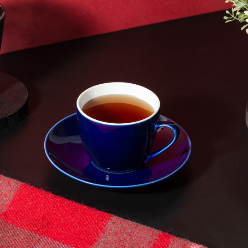 Чайная пара базовой формы Lotos, 250мл, темно-синий