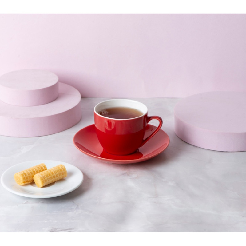 Чайная пара базовой формы Lotos, 250мл, красный