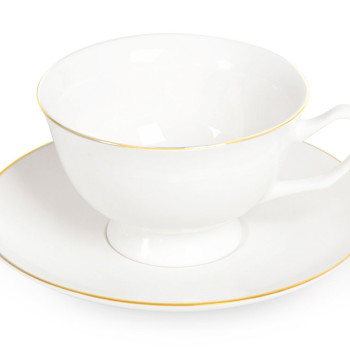 Чайная пара с золотой каймой, 200мл