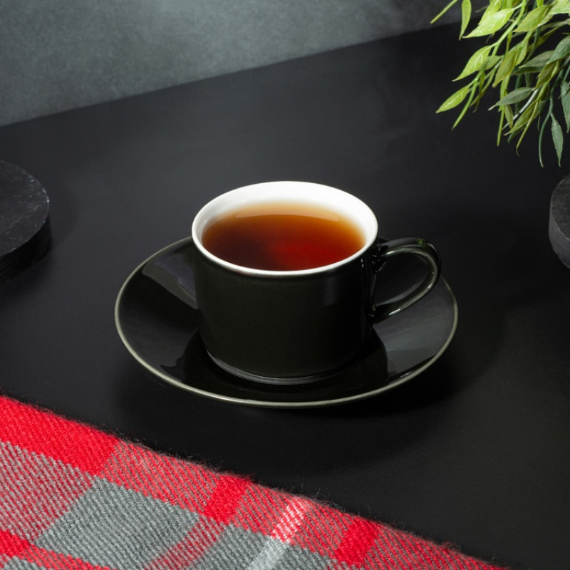 Чайная пара прямой формы Phyto, 250мл, черный