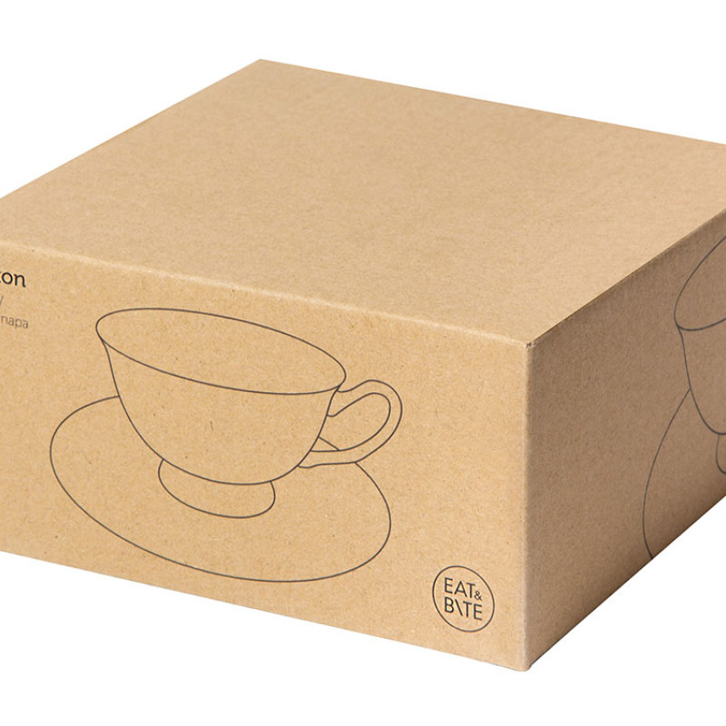 Чайная пара с золотой каймой, 200мл