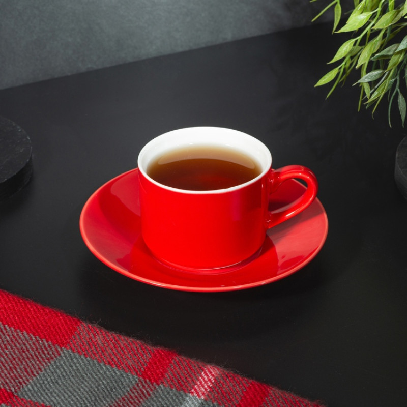 Чайная пара прямой формы Phyto, 250мл, красный