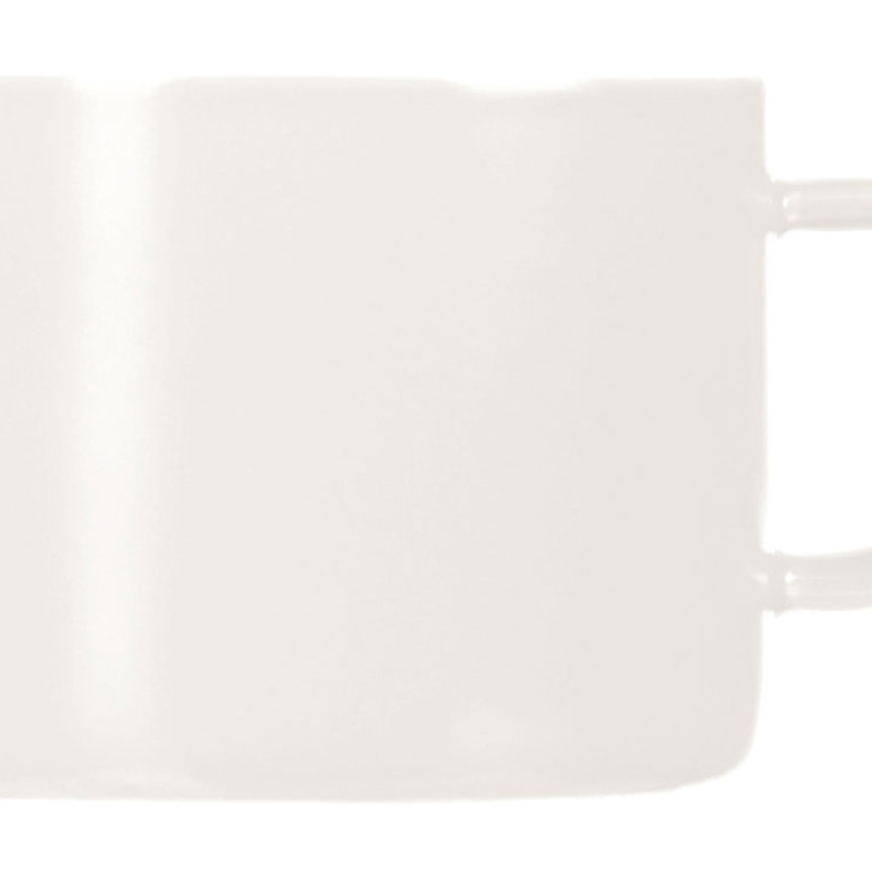 Чайная пара "Brighton" : блюдце овальное, чашка, коробка, белый