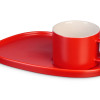 Чайная пара "Brighton" : блюдце овальное, чашка, коробка, красный