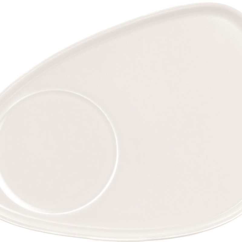 Чайная пара "Brighton" : блюдце овальное, чашка, коробка, белый