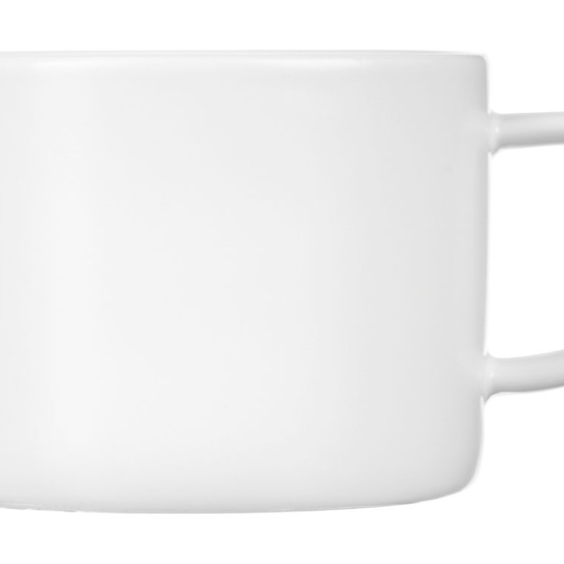 Чайная пара "Bristol": блюдце прямоугольное, чашка, коробка, белый