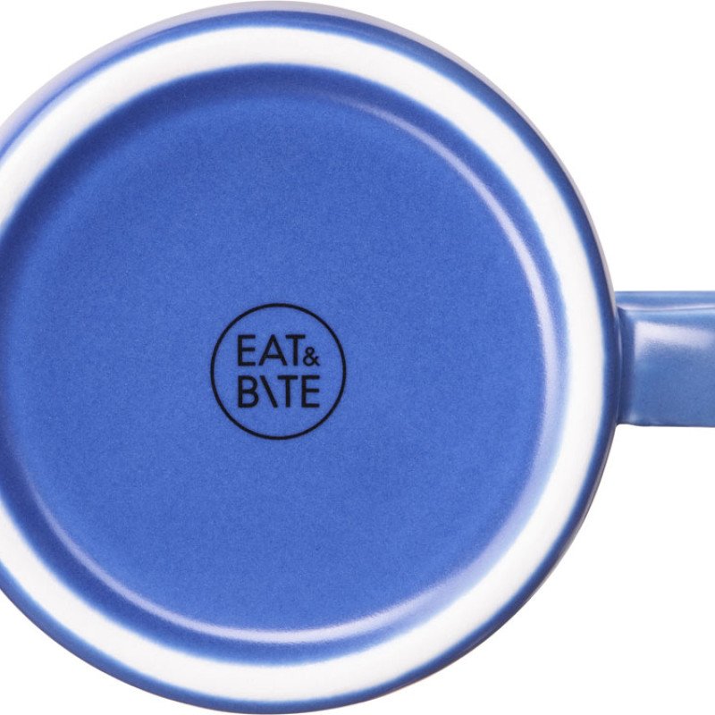 Чайная пара "Brighton" : блюдце овальное, чашка, коробка, синий