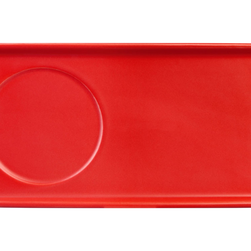 Чайная пара "Bristol": блюдце прямоугольное, чашка, коробка, красный