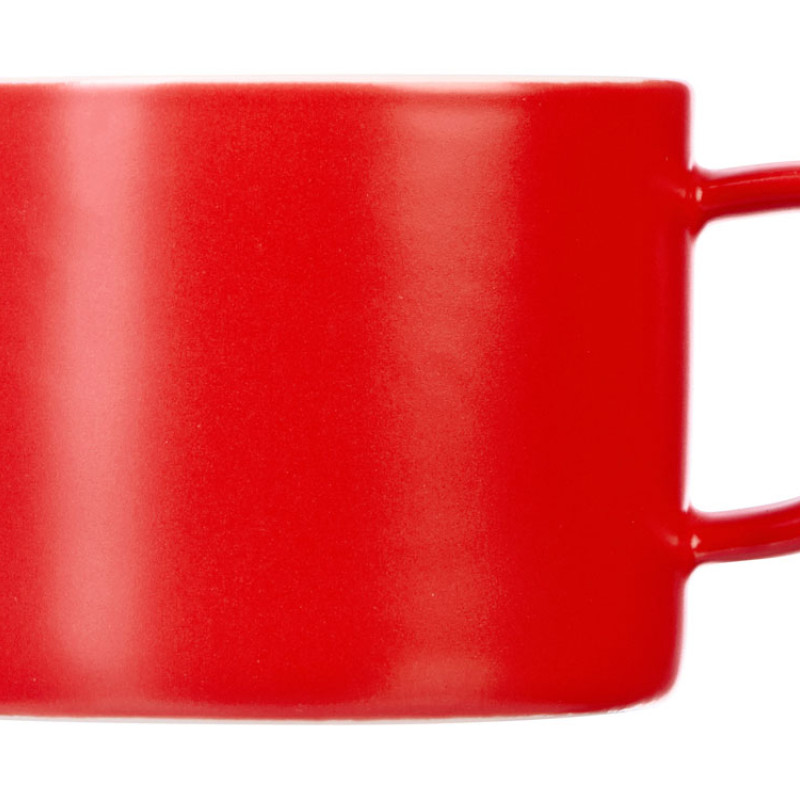 Чайная пара "Brighton" : блюдце овальное, чашка, коробка, красный