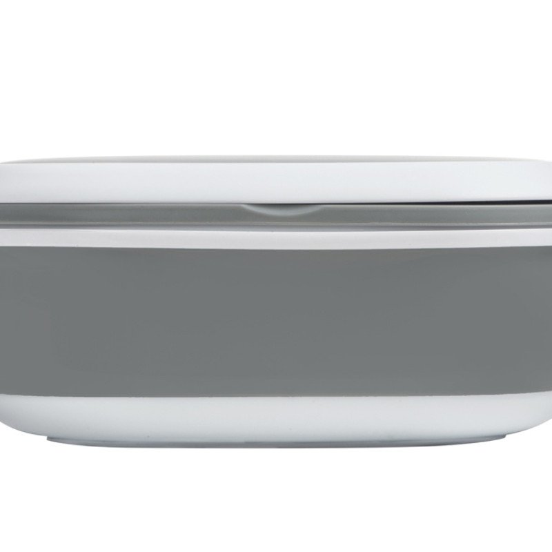 Ланч-бокс Hotty 750 мл для микроволновой печи, серый/белый