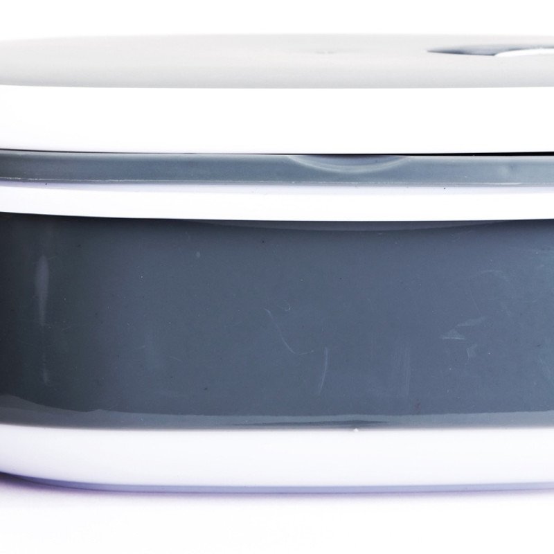 Ланч-бокс Hotty 750 мл для микроволновой печи, серый/белый