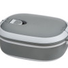 Ланч-бокс Hotty 750 мл для микроволновой печи, серый/белый