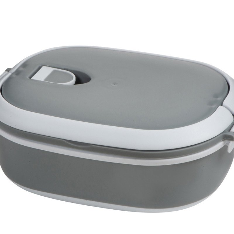 Ланч-бокс Hotty 750 мл для микроволновой печи, серый/белый