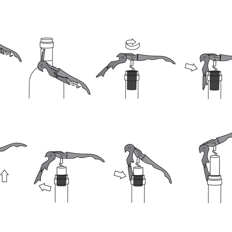 Нож сомелье из нержавеющей стали Pulltap's Inox, серебристый Нож сомелье из нержавеющей стали Pulltap's Inox, серебристый