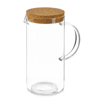 Стеклянный кувшин с крышкой из пробки "Fiz"