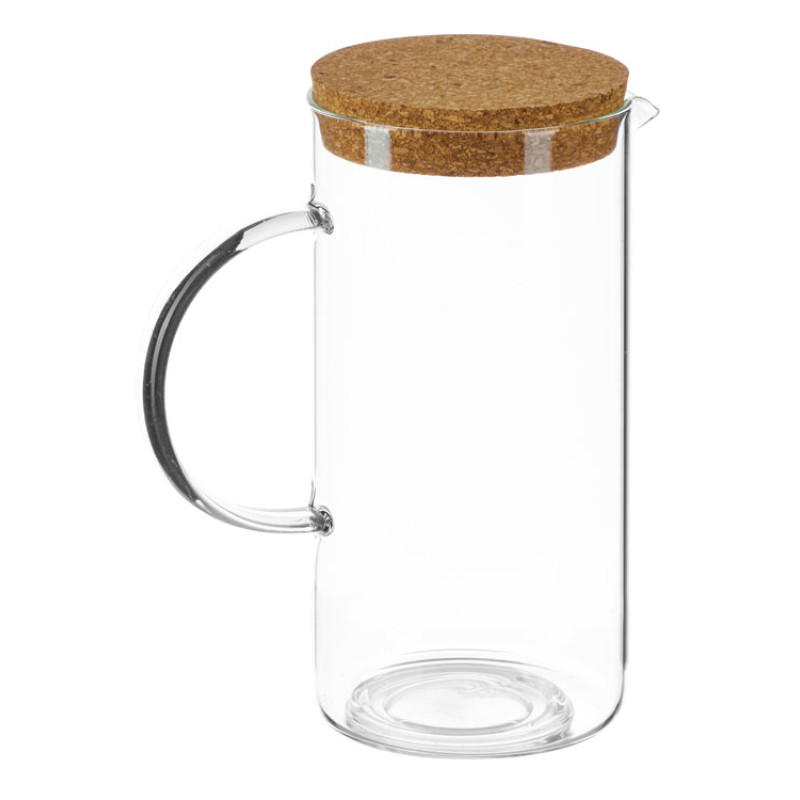 Стеклянный кувшин с крышкой из пробки "Fiz"