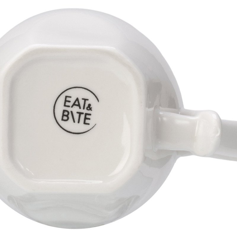 Кофейная пара с бамбуковым блюдцем "Mandy", белый