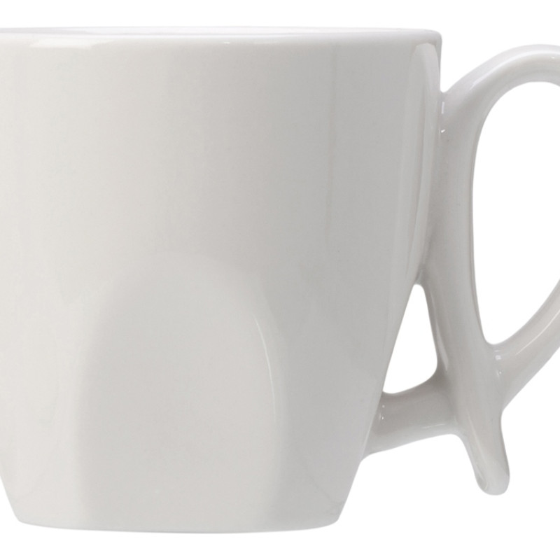 Кофейная пара с бамбуковым блюдцем "Mandy", белый (Р)