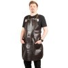 Фартук из натуральной кожи, материал: натуральная кожа КРС, цвет фартука: темно-коричневый, цвет ремней: коричневый тёмный, фурнитура из металлического сплава ЦАМ, цвет фурнитуры: антик, размер универсальный
