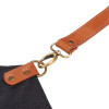 Набор: фартук из натуральной кожи в тубусе, черный с рыжими ремнями