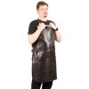 Фартук из натуральной кожи, материал: натуральная кожа КРС, цвет фартука: темно-коричневый, цвет ремней: коричневый тёмный, фурнитура из металлического сплава ЦАМ, цвет фурнитуры: антик, размер универсальный
