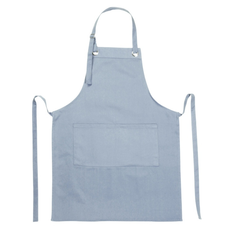 Хлопковый фартук Delight с карманом и регулируемыми завязками, антрацит