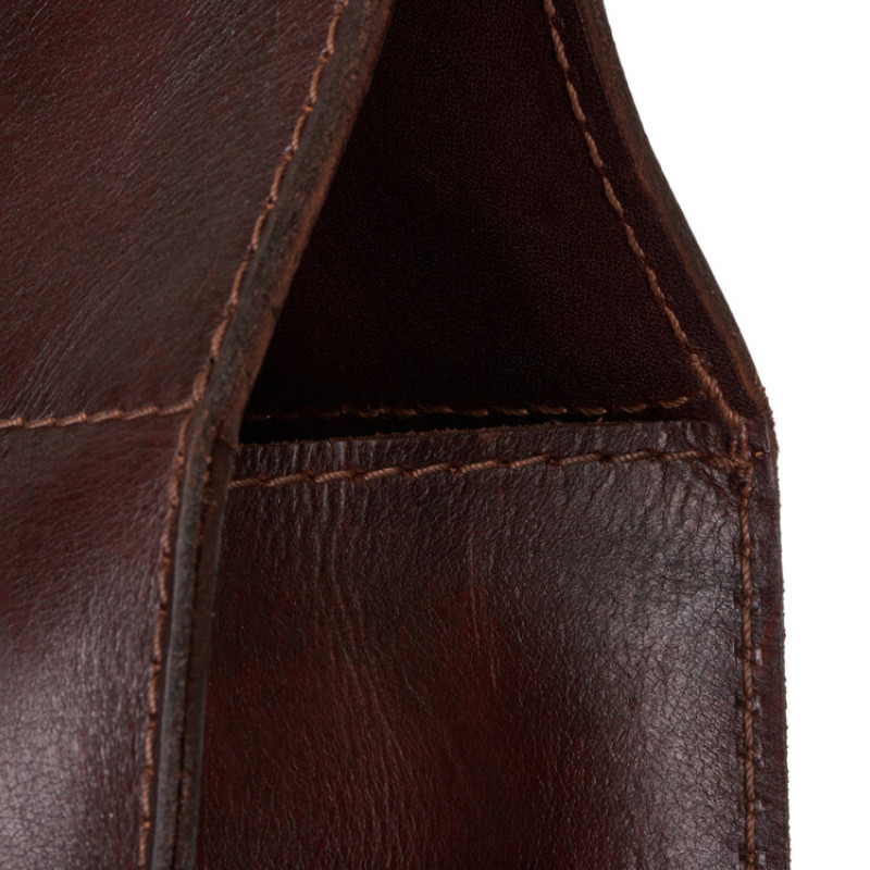 Набор: фартук из натуральной кожи в тубусе, темно-коричневый