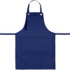 Хлопковый фартук Delight с карманом и регулируемыми завязками, синий нэйви