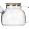 Стеклянный заварочный чайник Sencha с бамбуковой крышкой