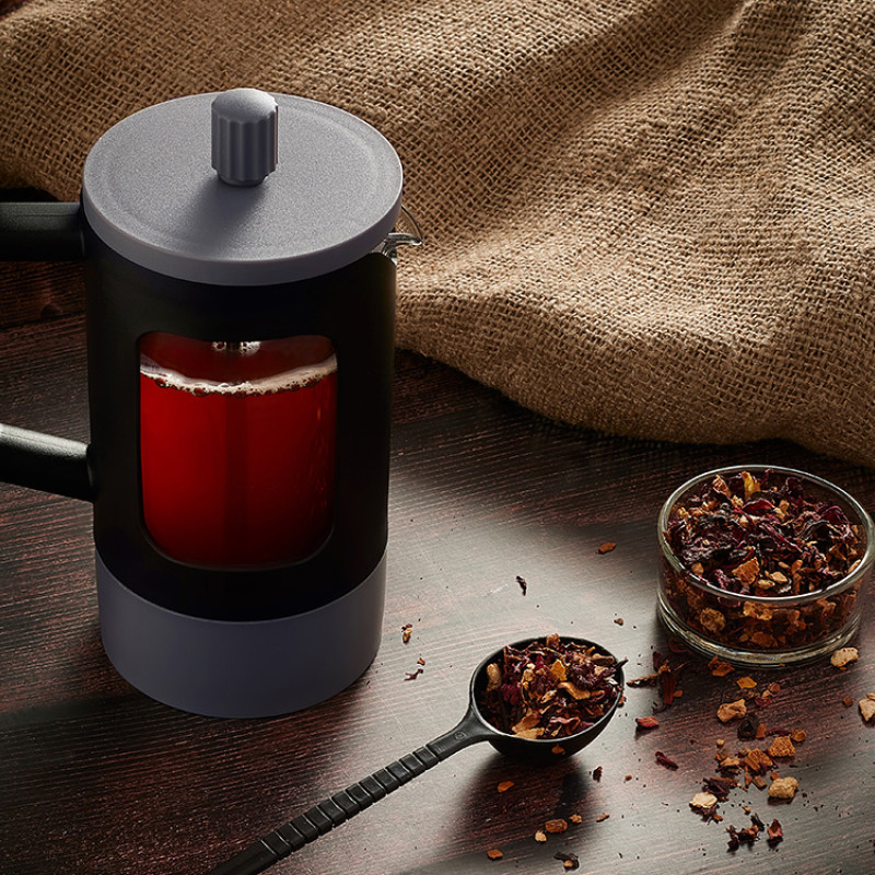 Френч-пресс "Double Tone", черный-серый